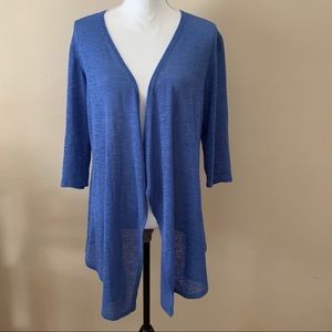 CLARA SUN WOO Blue Open Cardigan